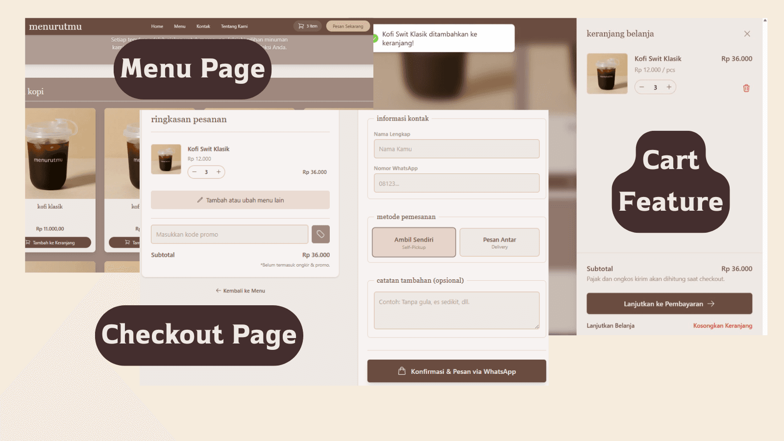 Preview of menurutmu - FnB Website