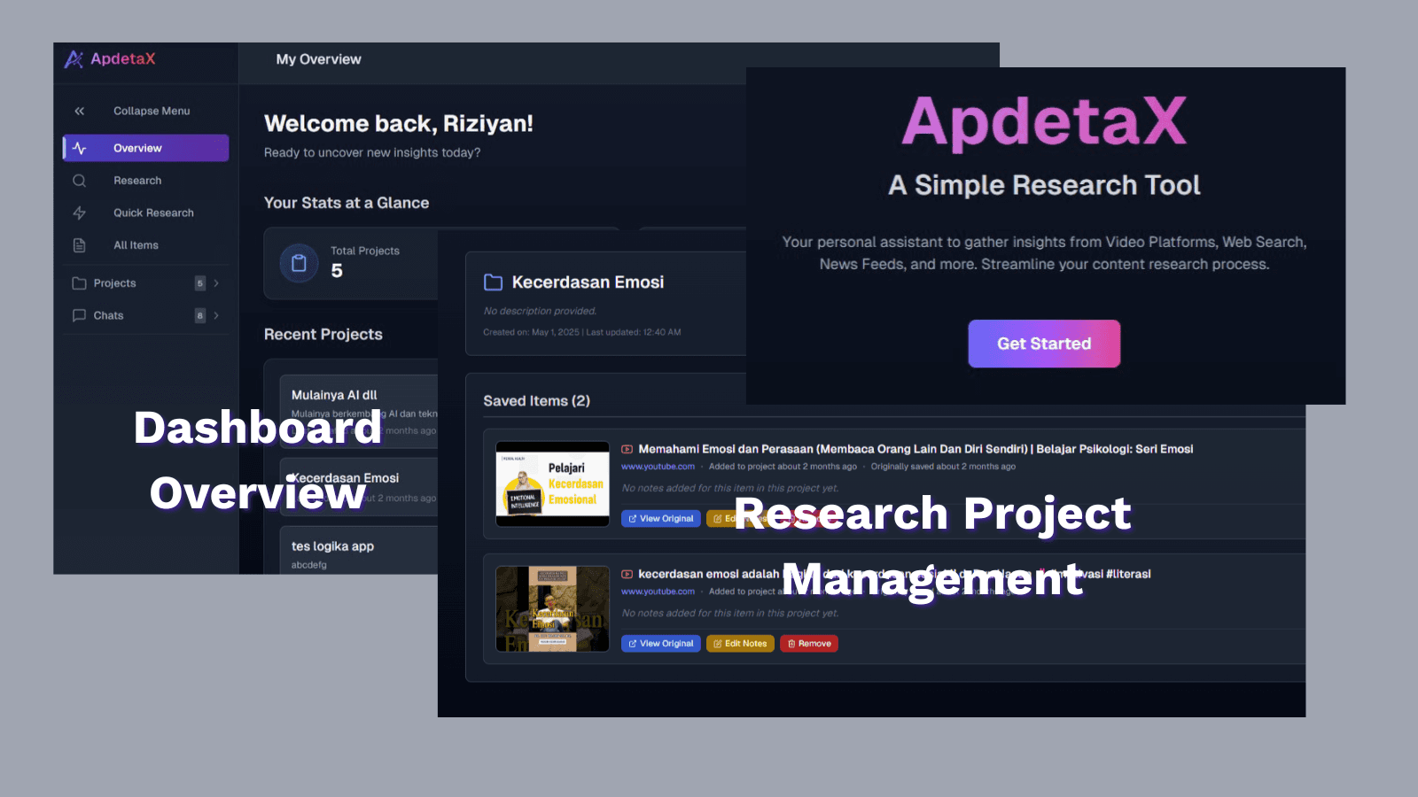 Preview of ApdetaX - Simple Research Tool